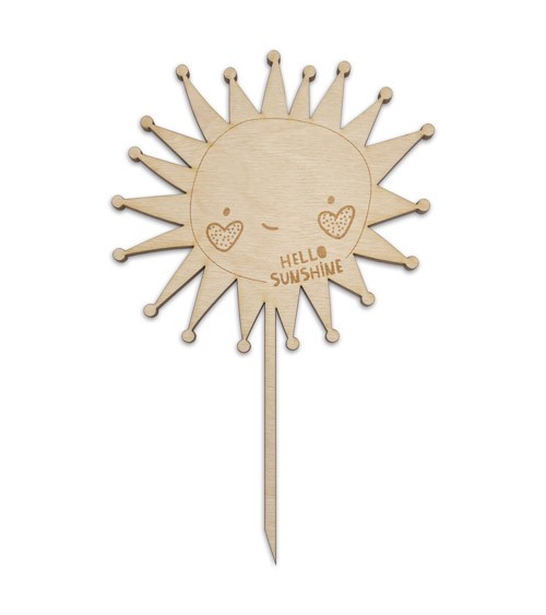 Cake-Topper "Hello Sunshine" aus Holz
