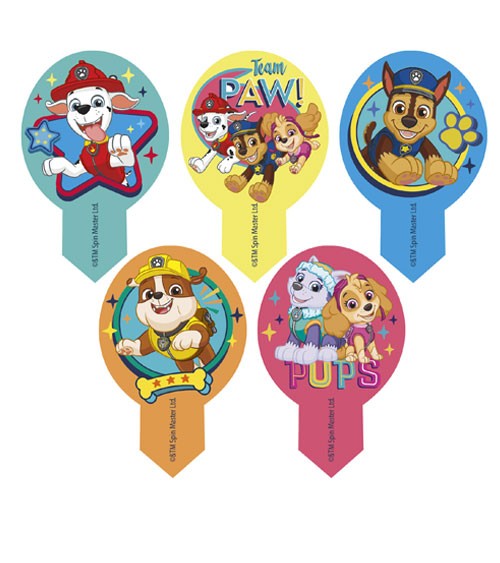 Essbare Cupcake-Topper "Paw Patrol" - 4 x 6,5 cm - 10-teilig