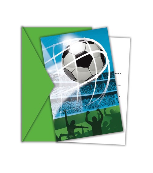 Einladungskarten "Soccer Fans" - 6 Stück