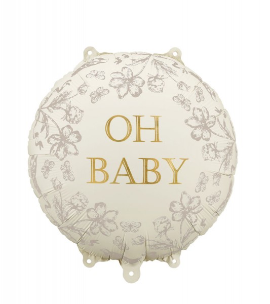 Oh Baby Folienballon "Vintage Flowers" - 45 cm