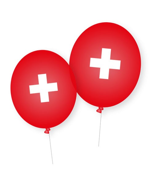 Luftballons "Schweiz" - 8 Stück