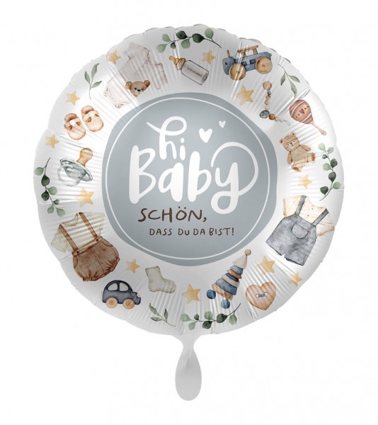 Runder Folienballon "Baby Boy - Hi Baby" - 43 cm