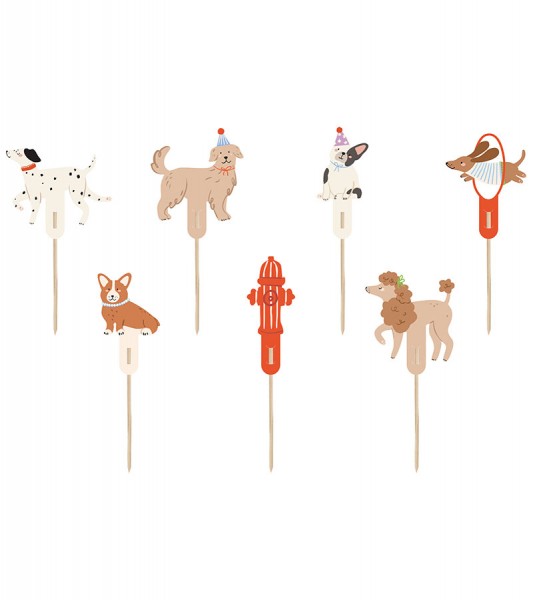 DIY Cake-Picks "Hunde" - 7-teilig