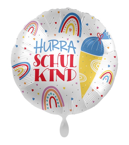 Folienballon "Happy School" - Hurra Schulkind