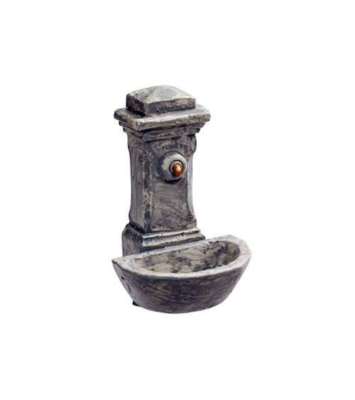 Mini Brunnen in Steinoptik aus Polyresin - 4 x 6 cm