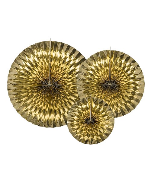 Rosetten-Set - gold metallic - 3-teilig