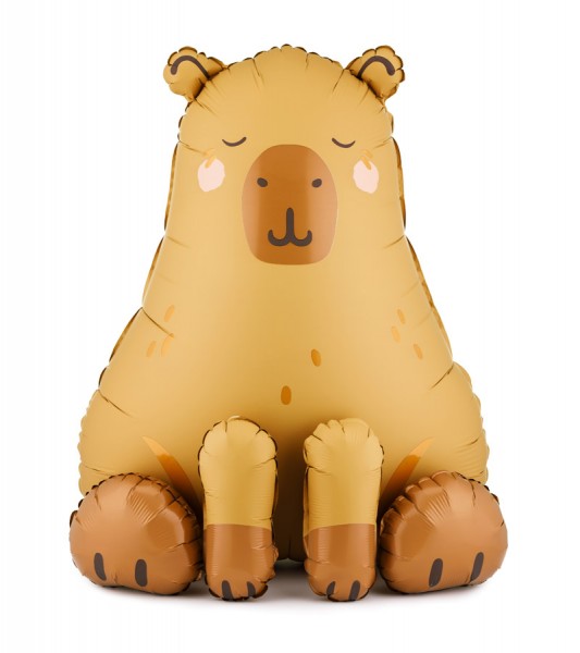 Sitzender Folienballon "Capybara" - 79 x 94 cm
