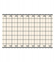 Papier-Tischdecke mit Schleifen - creme & schwarz - 120 x 180 cm