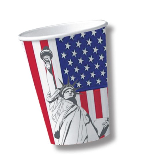 Pappbecher "Freiheitsstatue" - 10 Stück