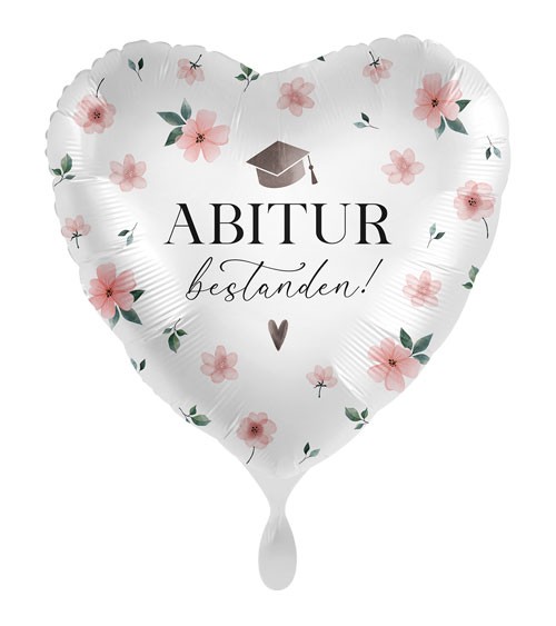 Herz-Folienballon "Abitur bestanden!" - 43 cm