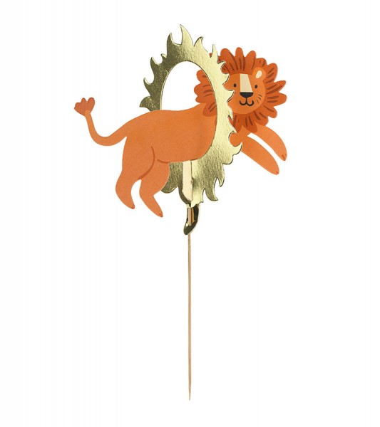 DIY Cake-Topper "Springender Löwe" - 16 x 16 cm