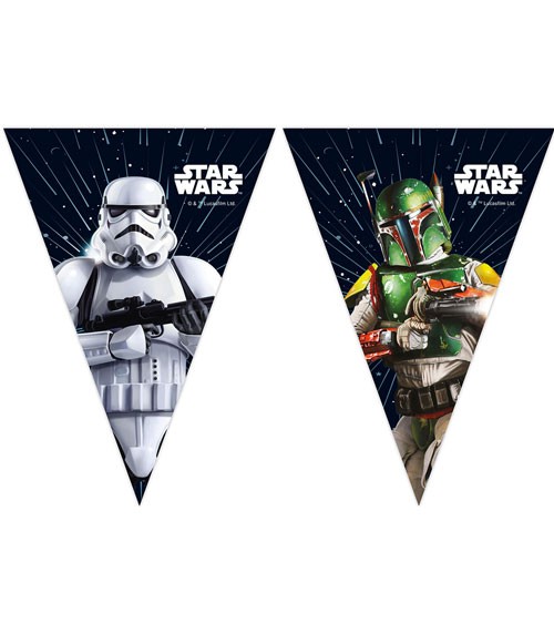 Wimpelgirlande aus Pappe "Star Wars Galaxy" - 2,3 m