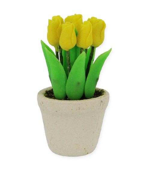 Mini Tulpentopf - gelb - 3,5 cm