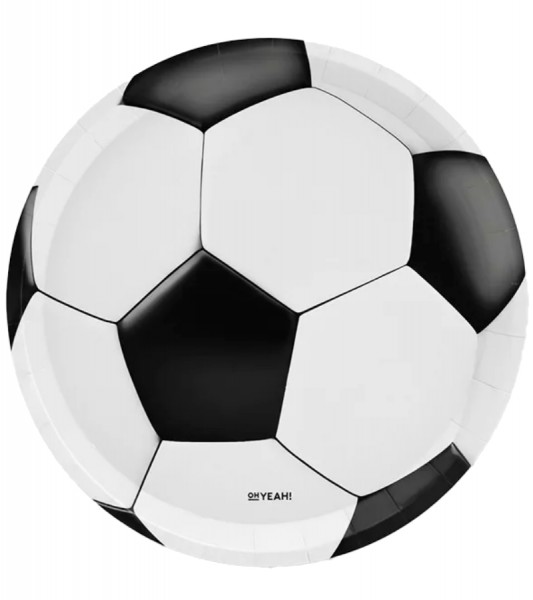 Pappteller "Fußball" - 6 Stück
