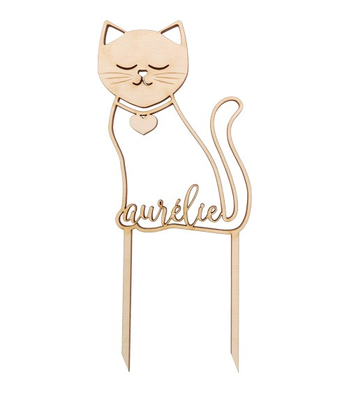 Dein Cake-Topper "Katze" - Wunschtext