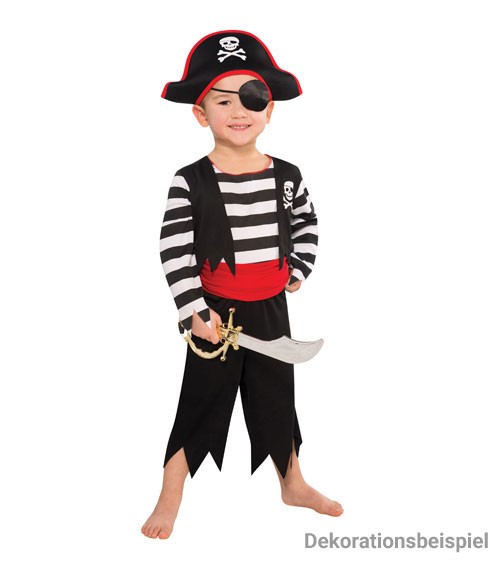 Kinderkostüm "Kleiner Pirat" mit Hut