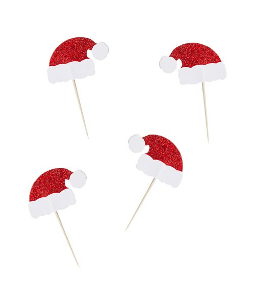 Kuchenpicks "Santa Hat" - 6 Stück