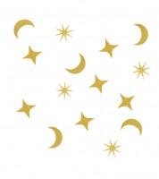 Konfetti "Mond und Sterne" - gold - 10 g