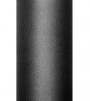 Tischband aus Tüll - schwarz - 15 cm x 9 m