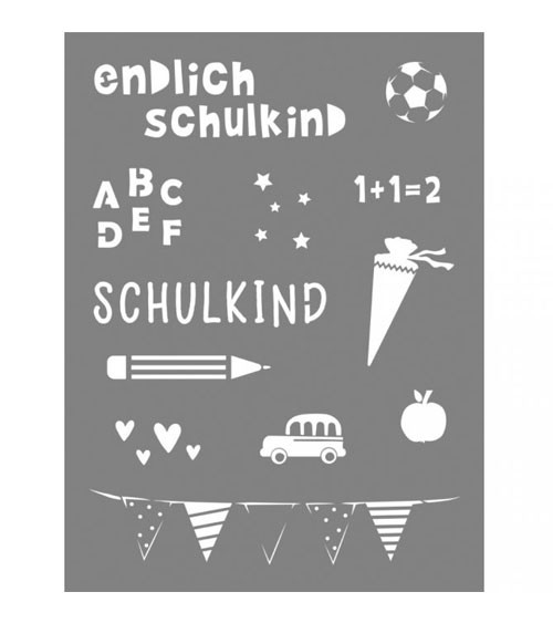 Schablone "Schulkind" - 15 x 20 cm