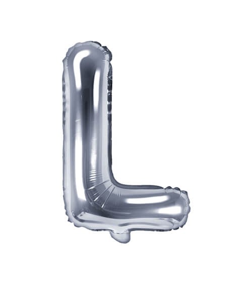 Folienballon Buchstabe "L" - silber - 35 cm