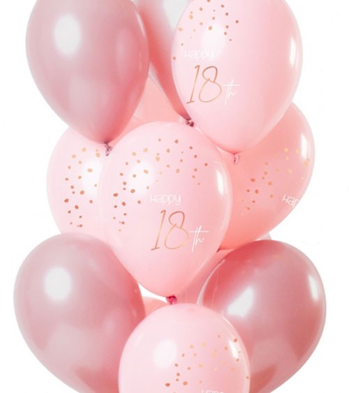 Luftballon-Set "Elegant Lush Blush - 18. Geburtstag - 12-teilig