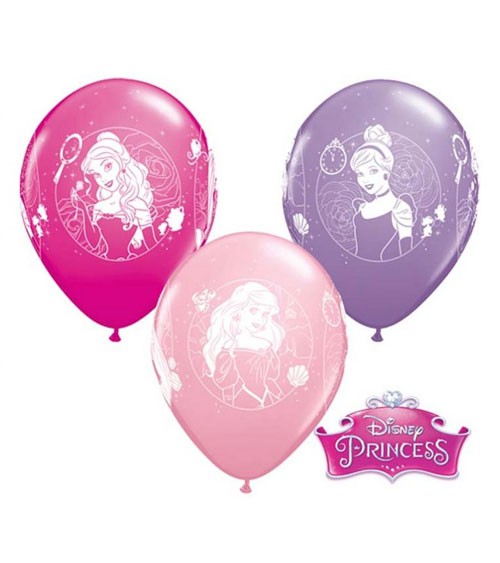 Luftballon-Set "Disney Princess" - Pastell Mix - 6-teilig