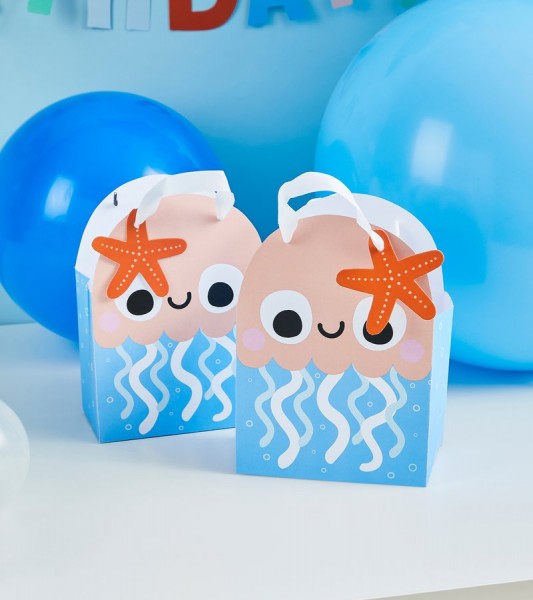 Partytüten aus Papier "Kleine Qualle" - 5 Stück