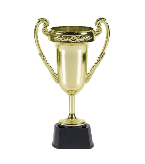 Großer Pokal aus Plastik - gold - 23 cm