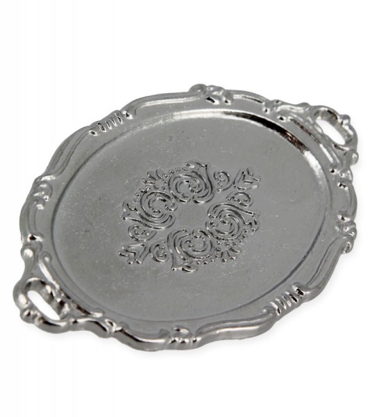 Silbertablett - oval - 5,5 x 3,5 cm