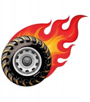 Shape-Servietten "Fire Wheels" - 20 Stück