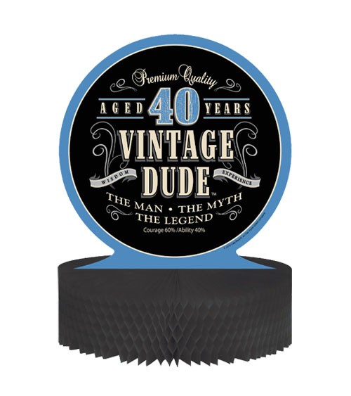 Aufsteller "Vintage Dude - 40. Geburtstag"