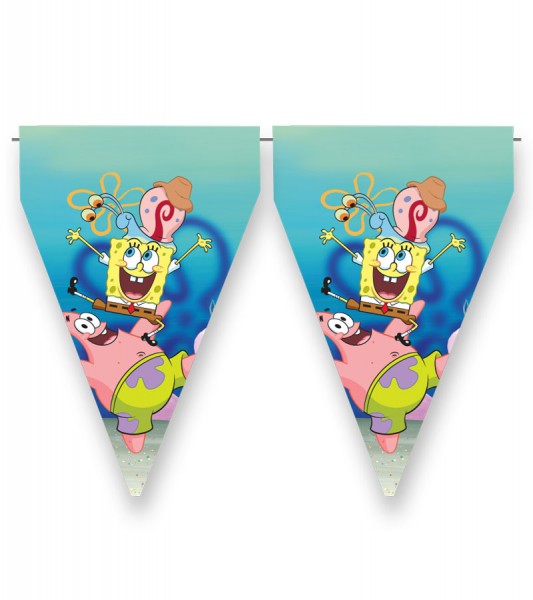 Wimpelgirlande aus Papier "SpongeBob" - 3 m