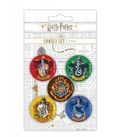 Radiergummi-Set "Harry Potter" - Hogwarts Wappen - 5-teilig