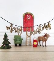 DIY Mini-Schriftzuggirlande "Merry Christmas"