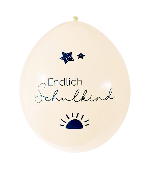 Luftballons "Endlich Schulkind" - vanilla - 10 Stück