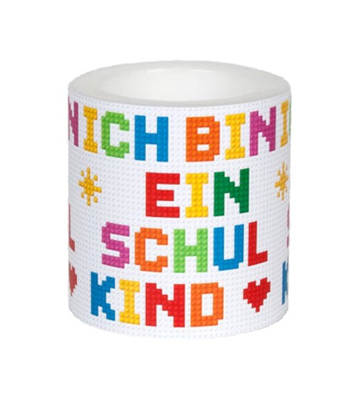 Kerze "Ich bin ein Schulkind" - 8 cm