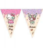 Wimpelgirlande aus Papier "Kuromi und Hello Kitty" - 2,3 m