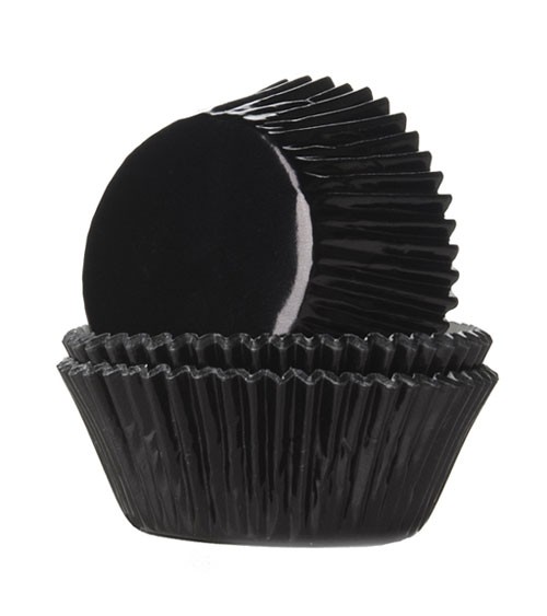 Muffinförmchen "Metallic Schwarz" - 24 Stück