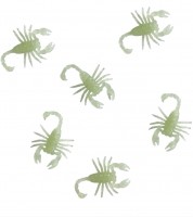 Skorpione aus Kunststoff - Glow in the Dark - 4,5 cm - 8 Stück