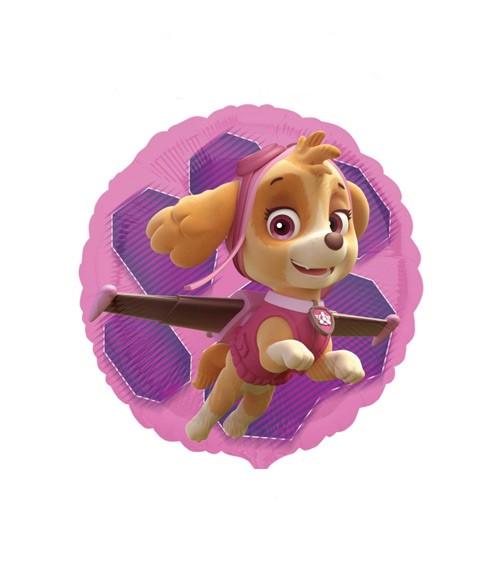 Runder Folienballon "Paw Patrol Pink"