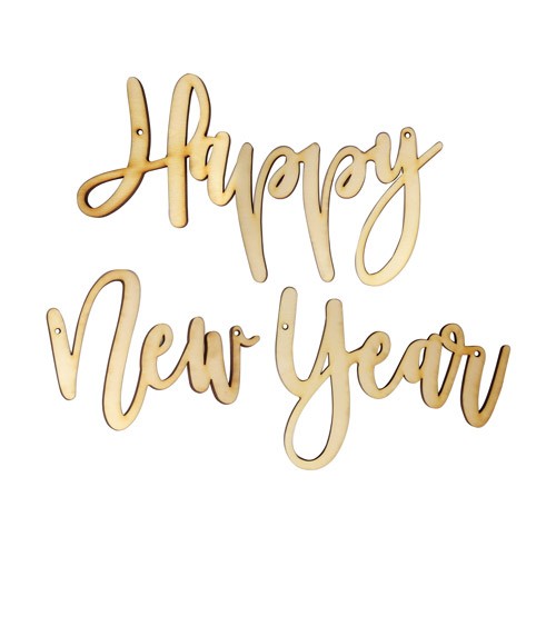 DIY Schriftzuggirlande aus Holz "Happy New Year"