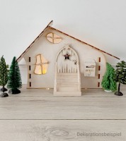 DIY Wichtel-Hauskulisse aus Holz - 44 x 29 x 12 cm