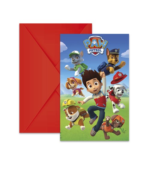 Einladungskarten "Paw Patrol - Ready for Action“ - 6 Stück