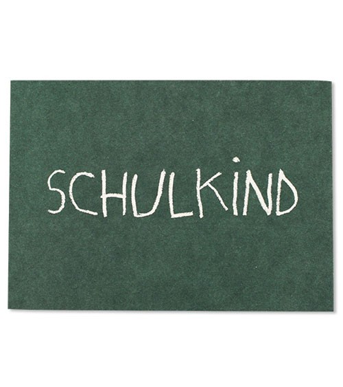 Postkarte "Schulkind" - tafelgrün