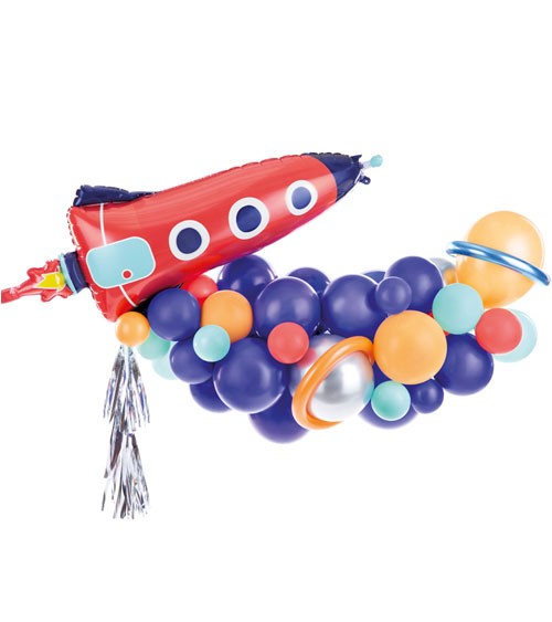 DIY Ballongirlanden-Set "Rakete" - 154 x 130 cm - 55-teilig