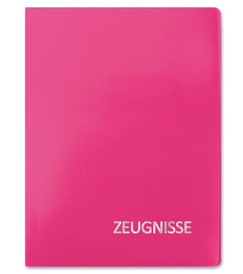 Zeugnismappe mit 20 Einlagen - pink