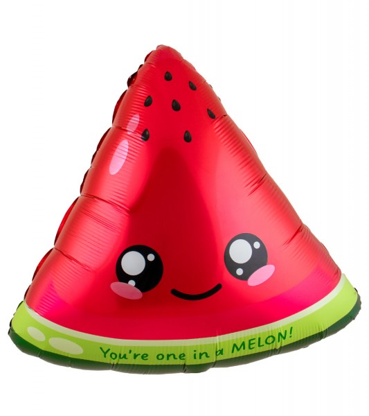 Shape-Folienballon "Kawaii Party - Wassermelone" - 60 x 57 cm