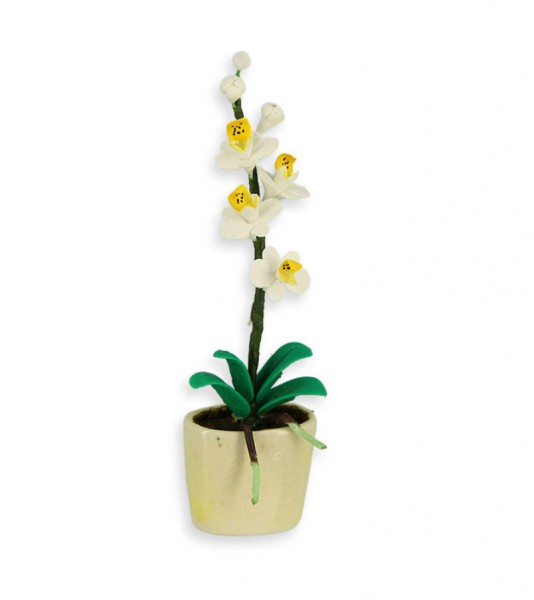 Orchidee - weiß - 2,5 x 8,5 cm