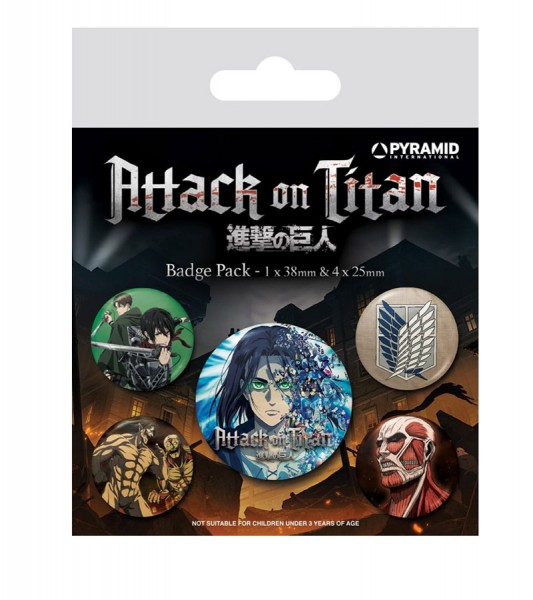 Button-Set "Attack on Titan" - Season 4 - 5-teilig